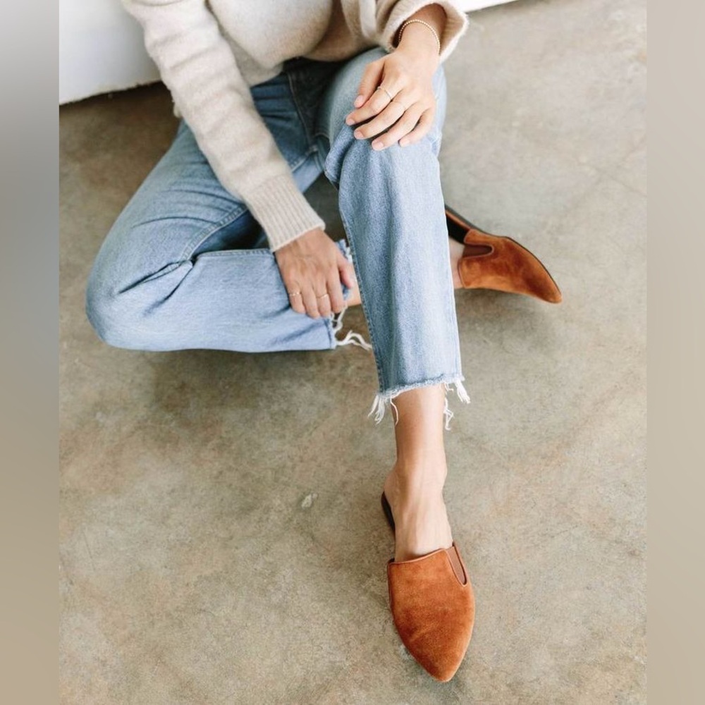 Jenni Kayne Women’s Suede Mule in Saddle Brown Size 40